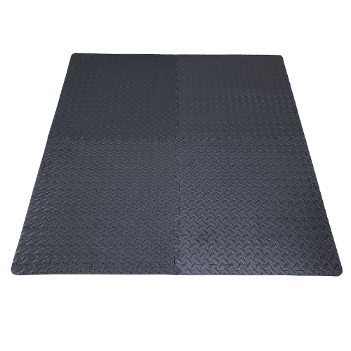 Black Interlocking EVA Foam Puzzle Exercise Mat