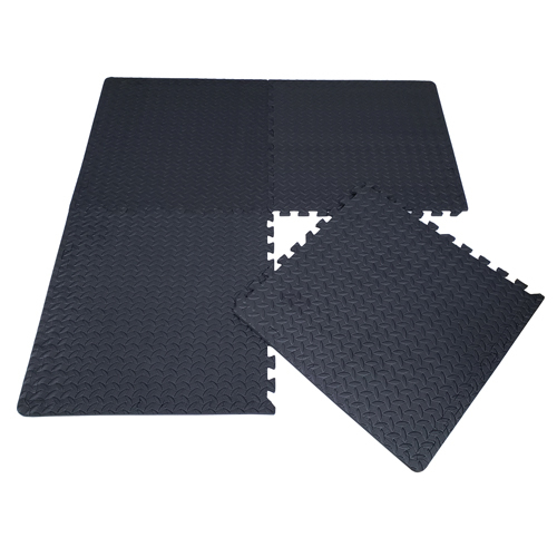 Black Interlocking EVA Foam Puzzle Exercise Mat