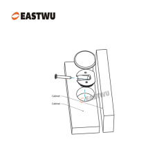 Black Round Type Furniture Connector