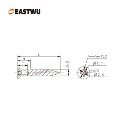 Blue Zine 4.5X30mm Countersunk Capfit Cap Cover Screws Chipboard Self-Embedding head screws