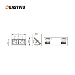 White Triangle Type Furniture Connector