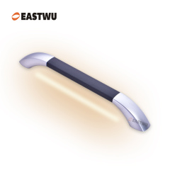 Pearl Chrome Handle with Leather--covered LED Entry Door Handle（Overall Length351.2mm C.C.290mm）