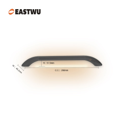 Full Metal Grab Rail Handle Entry Door Handle Matt Black for RV Caravan and Motorhome with LED Light（Overall Length351.2mm C.C.290mm）