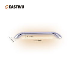 Full Metal Grab Rail Handle Entry Door Handle Chrome Plated for RV Caravan and Motorhome with LED Light（Overall Length351.2mm C.C.290mm）