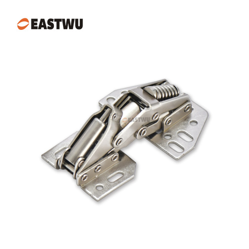 Nickel RV Soft Close Cupboard Door Hinge Cold-rolled Steel NO Drilling Opening Angle 90℃