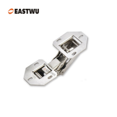 Nickel RV Cupboard Door Hinge Cold-rolled Steel NO Drilling Opening Angle 90°