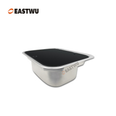 SUS304 Gray Stainless Steel Sink with Cover（Cut Out 400X330mm）Size 424X373X150mm