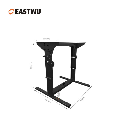 Matt Black Foldable Lift Table Frame Cold-rolled Steel（Raised Height 665mm）Fold Down Height 308mm