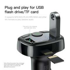 Baseus Wireless Bluetooth Car FM Transmitter MP3 Player 2 USB Charger Handsfree