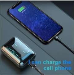 3600mAh TWS Wireless Earphones Power Display Touch Control