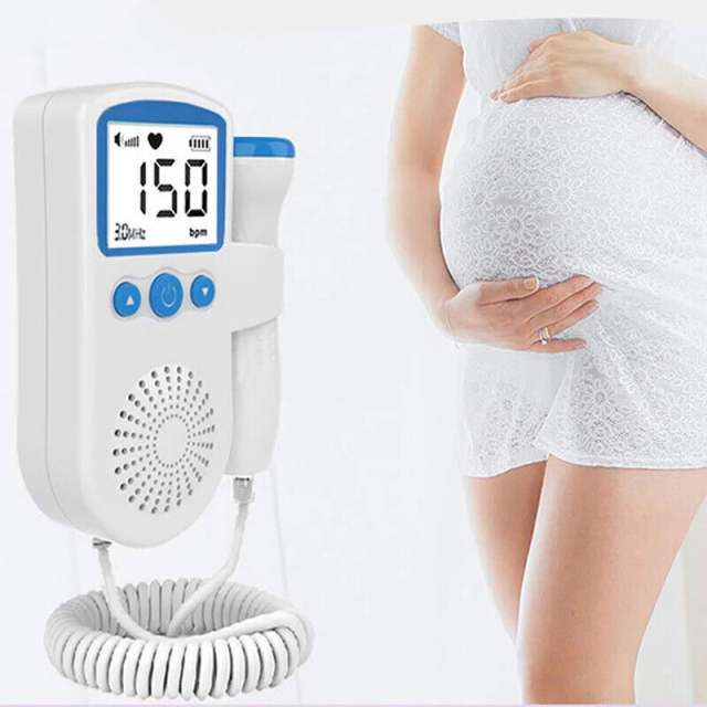Fetal Doppler Detector Baby Heart Beat Rate Probe Prenatal Monitor Ultrasonic P3