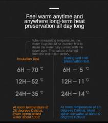 Xiaomi 500ML Smart Insulation Water Kettle Led Digital Temperature Display Stainless Steel Intelligent Cups