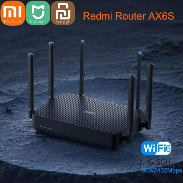 Xiaomi Mijia Redmi Router Ax6s Wifi 6 3200 Mbps 2.4/5GHz Dual Frequency High Gain Mesh Route