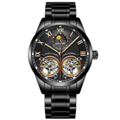 AILANG Original design watch men's double flywheel automatic mechanical watch