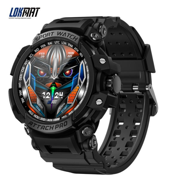 LOKMAT ATTACK Pro Sport Smart Watch Bluetooth Calls Watches 5ATM Waterproof Fitness Tracker Heart Rate Monitor