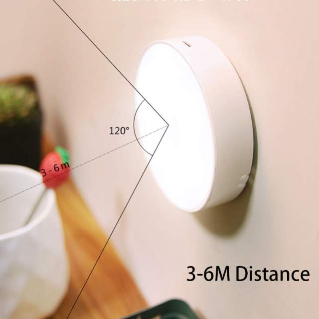 Xiaomi USB Rechargeable LED PIR Motion Sensor Night Light 8 Light Bead Cabinet Closet Wall Lamp The kitchen lamp