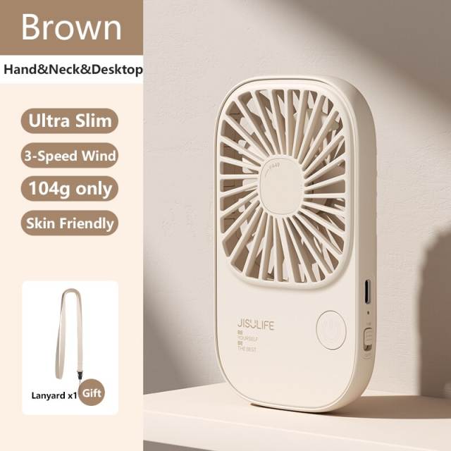 JISULIFE Mini Handheld Fan Small Fans Portable with Bracket USB Rechargeable Desk Fan Makeup Eyelash Fan Send Lanyard