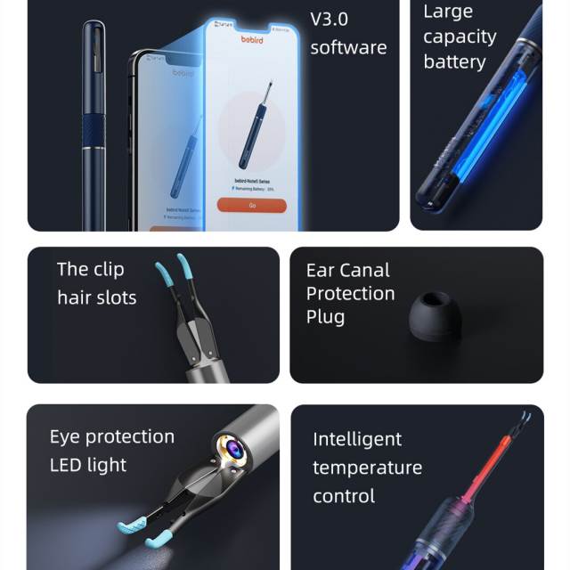 New Bebird Note5 Pro Smart Visual Ear Sticks Endoscope Tweezers High Precision Earpick Mini Camera Otoscope Health Care Ear Cleaner