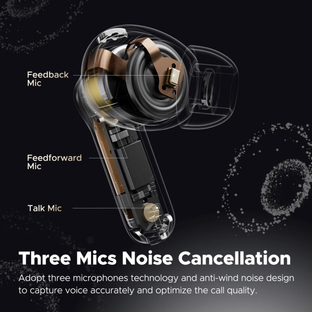 SoundPEATS Capsule3 Pro Wireless Earbuds with Hi-Res and LDAC 43dB Hybrid ANC Bluetooth 5.3 Earphones