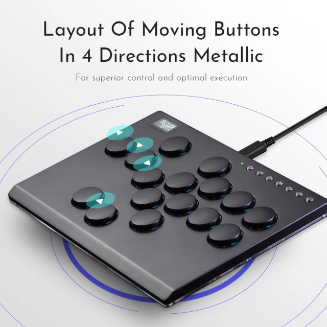 Haute All Metal Joystick Hitbox Controller Arcade Fighting Stick For PC/Ps3/ Ps4 / Switch/Steam Mini Hitbox Keyboard Control