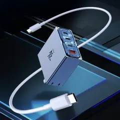 New Nubia 100W 4 Ports GaN Wall Charger + USB-C Cable For Nubia Z50S Pro iPhone 15