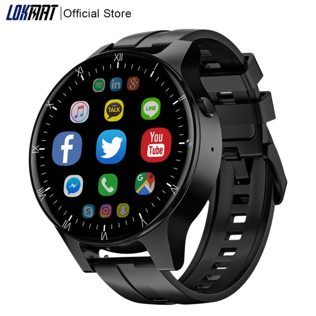 NEW LOKMAT APPLLP PRO Android IP68 Waterproof 4G WIFI SmartWatch Fitness Tracker Heart Rate Monitor 4+64GB Bluetooth Call Smartwatch