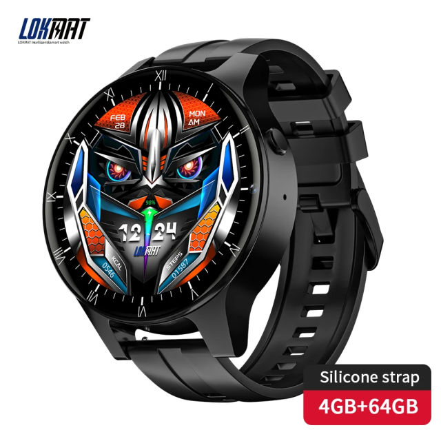 NEW LOKMAT APPLLP PRO Android IP68 Waterproof 4G WIFI SmartWatch Fitness Tracker Heart Rate Monitor 4+64GB Bluetooth Call Smartwatch