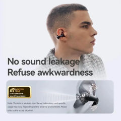 New Sanag S2 Pro AI Smart Screen Bluetooth Earphone Ear Clip Headset Wireless Open Ear TWS Sports Headphones Hifi Sound Earclip Earbuds
