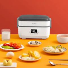 NEW 1.5L Electric Lunch Box Portable Rice Cooker Heating Bento Box Double Layer Liner Food Container Steamer Heat Lunch Box 220V