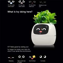 Smart Flowerpots Smart Pet Planter Ai Planter Intelligent Flowerpots Multiple Expressions 7 Smart Sensors and Ai Chips Make Raising Plants