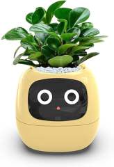 Smart Flowerpots Smart Pet Planter Ai Planter Intelligent Flowerpots Multiple Expressions 7 Smart Sensors and Ai Chips Make Raising Plants