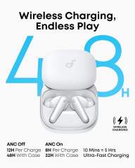 New Soundcore Liberty 5 by Anker Noise-Cancelling Wireless Earbuds 2x Stronger Voice Reduction Real-Time Adaptive Noise Cancellation Fast Charging, Dolby Audio 6-Mic AI Clear Calls