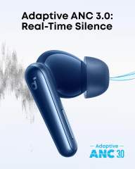 New Soundcore Liberty 5 by Anker Noise-Cancelling Wireless Earbuds 2x Stronger Voice Reduction Real-Time Adaptive Noise Cancellation Fast Charging, Dolby Audio 6-Mic AI Clear Calls