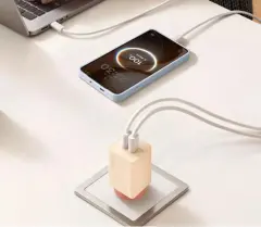 OPPO 120W Square Bottle Dual Ports Super Charging USB-C GaN Wall Chager+Cable