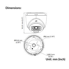 2MP ColorVu Indoor Audio Fixed Turret Camera | DS-2CE70DF3T-PFS