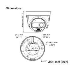 2MP ColorVu PIR Siren Audio Fixed Turret Camera | DS-2CE72DF3T-PIRXOS
