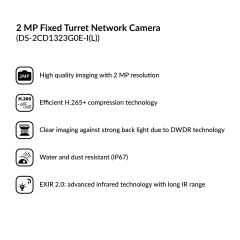 2MP Fixed Turret Network Camera | DS-2CD1323G0E-I