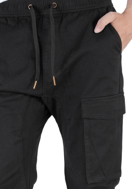 Man Cargo Jogger Pants Black