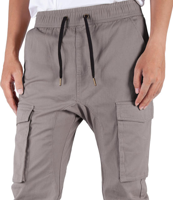 Man Cargo Jogger Pants Mid Grey