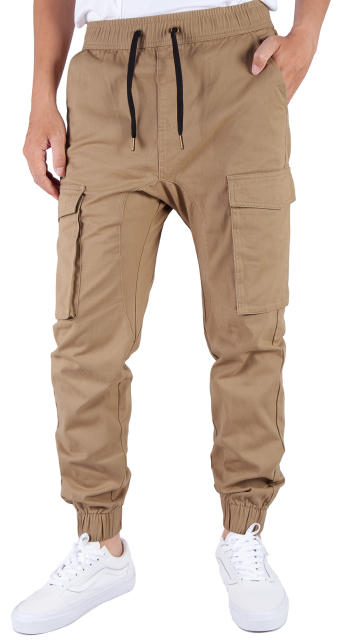 Man Cargo Jogger Pants Dark Khaki