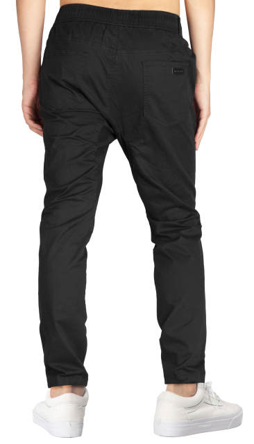 Men’s Jogger Pants with Pockets Open Hem Slim Fit Black