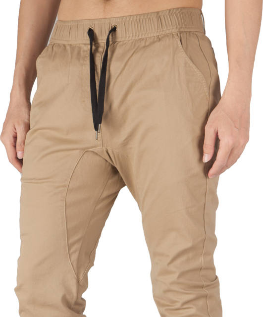 Man Khaki Jogger Pants Slim Fit Khaki