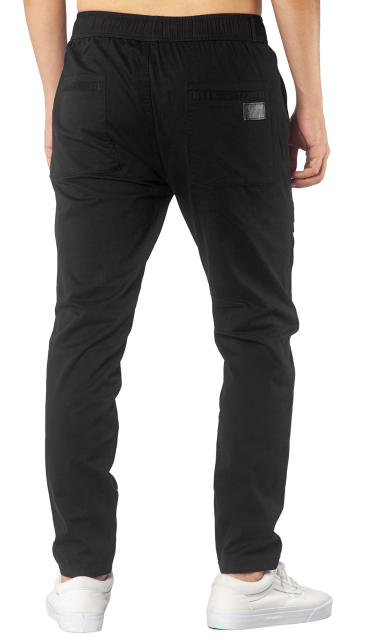 Mens Joggers with Zipper Pockets Black