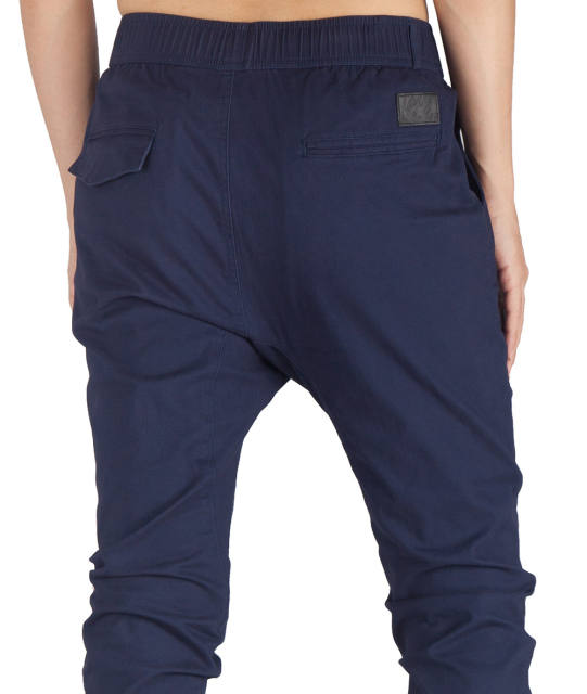 Man Khaki Jogger Pants Slim Fit Navy Blue