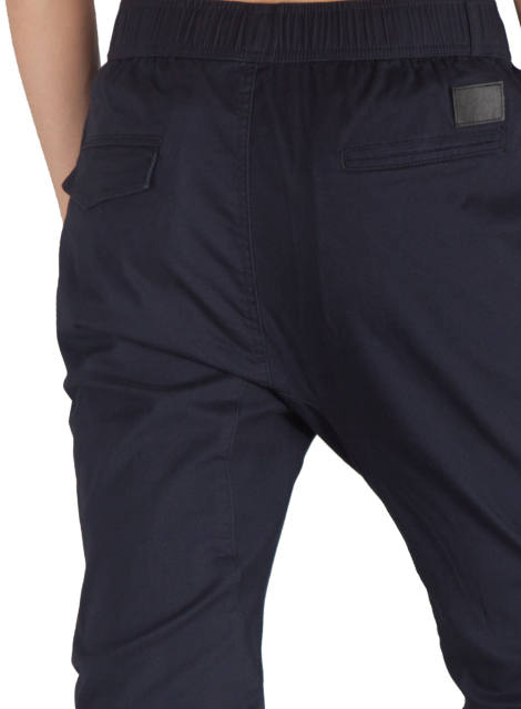 Man Khaki Jogger Pants Slim Fit Dark Blue