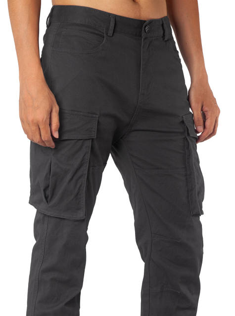 Man Cargo Work Pants Straight Fit Dark Grey