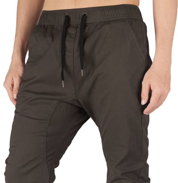 Man Khaki Jogger Pants Slim Fit Charcoal