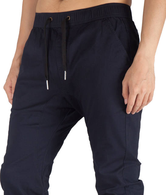 Man Khaki Jogger Pants Slim Fit Dark Blue