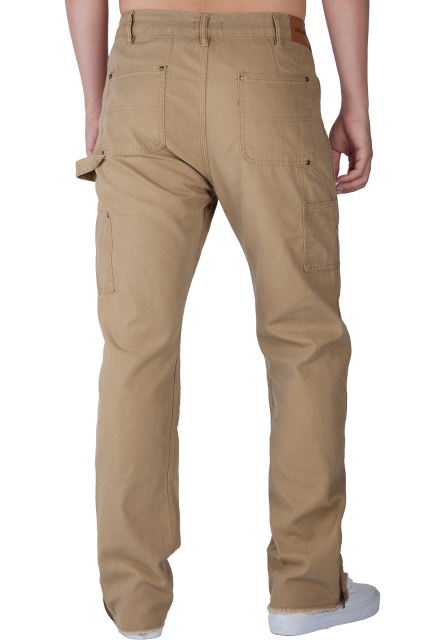 Man Carpenter Chino Pants with Tool Pockets Khaki