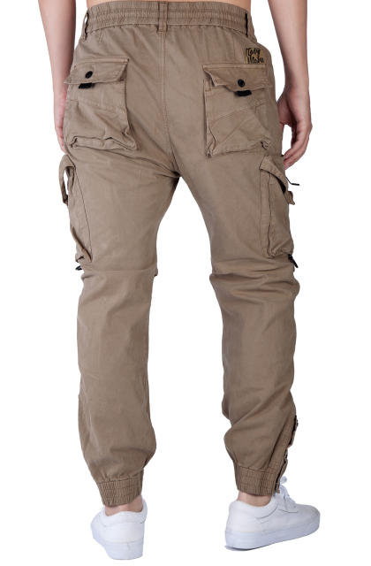 Man Wild Cargo Jogger Pants Khaki